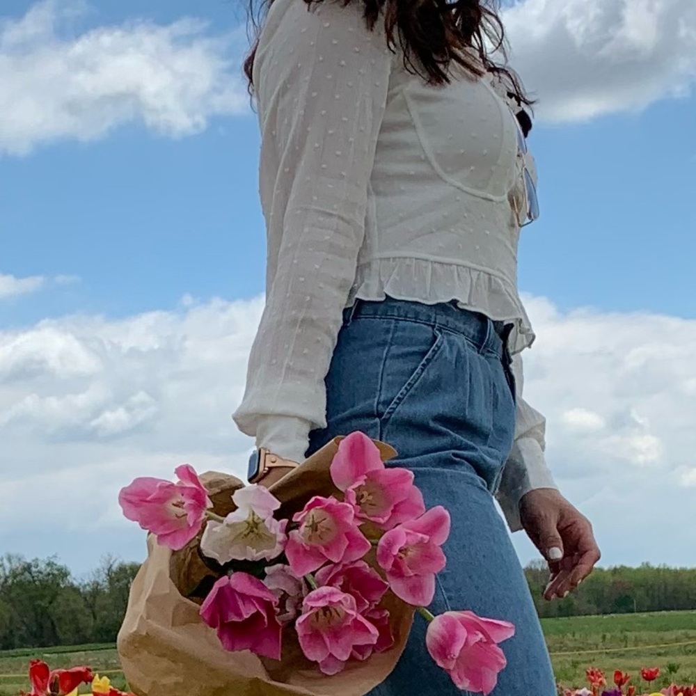 Nasty Gal white blouse